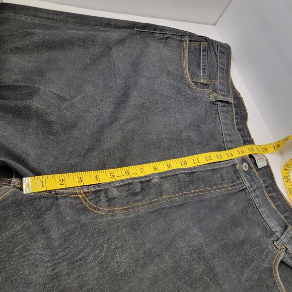 Levi's Mens 501 Dark Wash 48x32 Straight Leg Button-Fly 5-Pocket Jeans - Picture 9 of 13